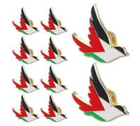 CONGARTENO Pin de Solapa Bandera de Palestina 10 Pines Metálicos Esmaltados Broche Nacional Palestino Durable para Mochilas y Ropa Accesorio Ligero para Viajes y Reuniones Internacionales
