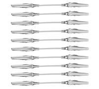 CONGARTENO Pinzas de Cocodrilo Metálicas Dobles 10 Cm, Clip para Notas DIY, Soporte para Fotos y Papeles, Resistente al Desgaste, para Escritorio y Decoración, Set de 10 Unidades