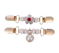 CONGARTENO Pinzas para Suéter de Aleación Gemas de Imitación Clips Creativos para Chal Broches para Cárdigan de Moda Pack 2 Unidades Accesorios Vintage para Mujer