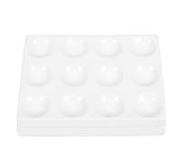 CONGARTENO Placa Cerámica para Experimentos Químicos 12 Orificios Material Resistente a Impactos y Abrasión Placa de Reacción Puntual para Análisis de Laboratorio y Pruebas Científicas