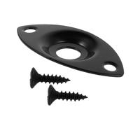 CONGARTENO Placa de Conexión para Guitarra Eléctrica Negra Forma de Ojo de Gato, Accesorio de Repuesto para Conector de Salida, Duradera y Resistente para Protección de Zócalo Eléctrico