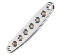 CONGARTENO Placa de Puente Metálica para Guitarra Eléctrica Puente de Trémolo Resistente en Color Plateado Accesorio de Repuesto para Instrumentos Musicales Compatible Varios Modelos