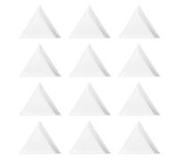 CONGARTENO Plato Triangular para Baratijas y Joyería de Plástico Blanco, Ligero y Versátil, 30 Piezas para Manualidades y Almacenamiento Elegante