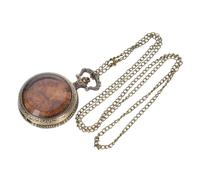 CONGARTENO Reloj de Bolsillo Vintage Cadena y Tapa Abatible, Cuarzo Resistente, Compacto y Ligero, Unisex, Estilo Retro para Uso Diario y Obsequio Decorativo, Tamaño Pequeño, Color Bronce