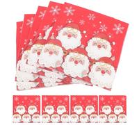 CONGARTENO Servilletas Desechables de Papel Doble Capa 40 Unidades Rojas Gruesas para Fiestas Navideñas Servilletas de Mesa Cena Navidad y Decoración Festiva