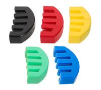 CONGARTENO Sordina para Violín de Goma Blanda 5 Puntas Silenciador de Puente Ajustable para Práctica Silenciosa Kit de 5 Piezas Multicolor Amarillo Rojo Verde Negro Azul para