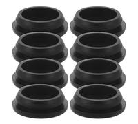CONGARTENO Tapones de Drenaje Aplicables para Congelador Horizontal, 8 Piezas de Silicona Negra Resistente a Bajas Temperaturas, Tapón Redondo para Orificio de Desagüe del