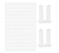 CONGARTENO Tapones Transparentes para Gafas sin Montura, Kit de Reparación 200 Piezas de Plástico 1.7x0.8x7.0 Mm, Accesorios para Fijación y Repuesto, Uso Diario y Profesional