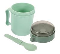 CONGARTENO Taza De Desayuno Tapa Para Cereales Sopa y Leche Versátil Para Microondas Portátil Para Oficina y Hogar Material y Seguro
