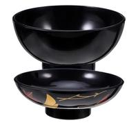 CONGARTENO Tazón de sopa de miso japonés tazón de fideos ensalada Black