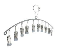 CONGARTENO Tendedero para Calcetines 10 Pinzas, Acero Inoxidable Recubrimiento, Resistente Al Viento, Compacto y Portátil, para Ropa Interior y Accesorios Pequeños, Uso Doméstico y Viajes