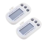 CONGARTENO Termómetro Digital para Refrigerador 2 Piezas Color Claro Ipx3 Pantalla Lcd Magnético Portátil para Medición Interior y Congelador Hogar Cocina