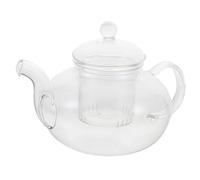 CONGARTENO Tetera de Vidrio Resistente al Calor para Fogón y Cocina de Inducción Diseño Artesanal Grueso Ligera y Fácil de Limpiar para del Té