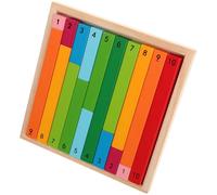 CONGARTENO Varillas Montessori de Aprendizaje Matemático de Madera Multicolor Regletas de Conteo Educativas para Material Manipulativo Decimal para Educación Infantil y Jardín de Infancia
