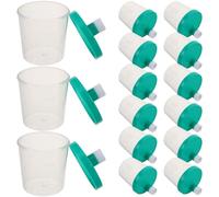 CONGARTENO Vasos de Muestra Desechables 30 Ml Tapa de Rosca Verde, 40 Unidades, Recipiente Médico para Orina y Heces, Recipiente para Muestras Clínicas, Uso Hospitalario y Laboratorio