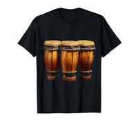 Congas Instrumento Musical Motivo Obra de Arte Congas Camiseta