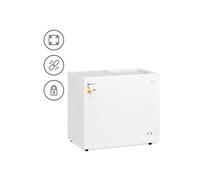 Congelador de cofre - HELLOSHOP26 - 200 litros - Bloqueable - Puertas de vidrio - R290