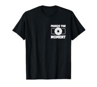 Congelar el Momento Fotógrafo Cámara Minimalista Camiseta