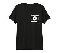 Congelar el Momento Fotógrafo Cámara Minimalista Camiseta Premium
