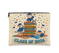 Congrats Grad British Shorthair Cats - Bolsa de maquillaje de gatos de pelo corto, bolsa de viaje para mujeres, regalos para niñas, organizador portátil pequeño de lona con cremallera, 7 x 9 pulgadas