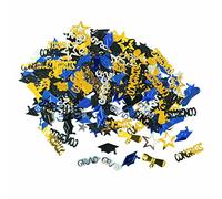 Congrats Graduation Confetti 2023 Paquete de 1000 | Decoraciones de graduación azul y dorado Clase de centro de graduación para mesas organizador de eventos (BU2 One Size)