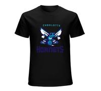 CONGRATULATE Charlotte Hornets Men's Black Camiseta Unisex Tee, Negro , XL