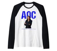 congresista Alexandria Ocasio-Cortez mejor conocida como AOC Camiseta Manga Raglan