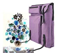 CONGRUI Bolsa de almacenamiento para archivos, gran capacidad, bolsa de viaje para bocetos, herramientas de dibujo, pintura en lienzo (morado)