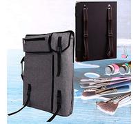 CONGRUI Caballete para exhibir bolsa de mesa de trabajo, caballete de gran capacidad, caballete de artista (gris, bolsa de lona y bloc de bocetos)
