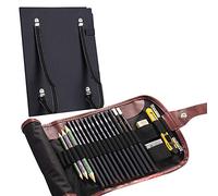 CONGRUI Caballetes para dibujar, bolsa de almacenamiento de arte negro para exteriores, doble hombro, clip portátil para estudiantes (bloc de bocetos, 8 K)