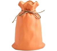 CONGRUI Creativa bolsa de papel de cerámica plisada, jarrón nórdico para decoración de sala de estar, maceta para decoración de habitación de flores, regalo