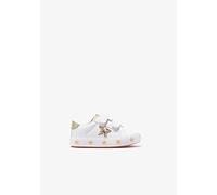 Conguitos - Baby's White Gold Stars Sneakers Napa para Niña (Multicolor/Talla 29)