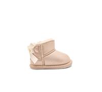Conguitos - Botas de Bebés Diseño Respetuoso con Lazo Oro para Niños y Niñas (Dorado/Talla 21)