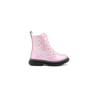 Conguitos - Botas de Cordones Corazones Rosas para Niña (Rosa/Talla 26)