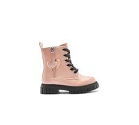 Conguitos - Botas de Niña Estilo Militar Cremallera Interior y Estampado Corazón para Niña (Rosa/Talla 34)