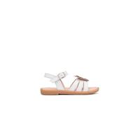 Conguitos - Sandalias Abiertas de Niña con Diseño de Mariposa en para Niña (Blanco/Talla 27)