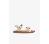 Conguitos - Sandalias con tiras para niña, color topo, cuero para Niña (Multicolor/Talla 26)