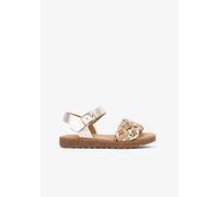 Conguitos - Sandalias De Niña Trenzado En Platino para Niña (Multicolor/Talla 30)