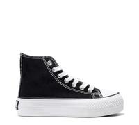 Conguitos - Zapatillas Altas de Cordones en para Niños o Adultos Unisex (Negro/Talla 38)