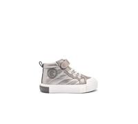 Conguitos - Zapatillas Altas de Niña con Tira Autoadherente y Cremallera Interior para Niña (Plateado/Talla 35)