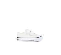 Conguitos Zapatillas de Bebé con Cierre Adherente de Lona en Blanco - Zapatillas Casual para niños cómodas (Blanco/Talla 28)
