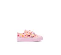 Conguitos Zapatillas De Bebé Lona Estampado Corazón Rosa - Zapatillas Casual para niños cómodas (Multicolor/Talla 25)