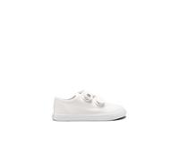 Conguitos - Zapatillas de Lona Unisex Barefoot Goflex con Cierre Adherente para Niños y Niñas (Blanco/Talla 26)