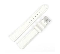 CongYi Pulsera De Piel De Becerro De Primera Capa, 12-22 Mm, Hecha A Mano, Con Estampado De Palmeras, Correa De Reloj De Cuero Genuino For Hombres Y Mujeres, Longitud 18/20/22 Cm.(White,18mm)