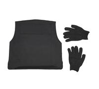 Coniaio Chaleco protector corporal con correas ajustables para la cintura, chapa de acero de alto manganeso, chaleco protector con guantes de protección