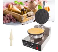 CóNica Para Helados Máquina comercial para hacer conos de helado, molde eléctrico de acero inoxidable para rollitos de huevo, para uso doméstico y restaurante, individual, 220 V