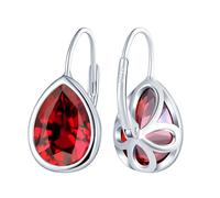 CONILOK Pendientes de gota de circonita de plata 925, hipoalergénicos para mujer con colgante de lágrimas de CZ, pendientes de aro para mujeres, novia, mamá, esposa, brillantes para novia o boda