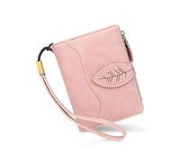 conisy Cartera de Mujer de Gran Capacidad, Monedero Pequeño de Piel Sintética con Bolsillo de Cremallera para Mujer (Rosa)