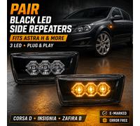Conj. Luz Intermitente Lateral LED Humo Negro Para Chevrolet Cruze 09-15