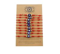 Conjoyas 9 Piezas Pulsera Roja Nudo 7 Pulseras de Mal de Ojo, Ojo turco ajustable Amuleto de la suerte Kabbalah Pulsera Hilo Rojo del Destino Protección Para Mujeres Hombres Niñas Niños